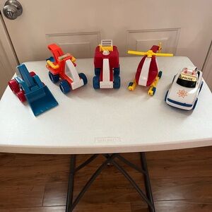 Vintage BuddyL Toddler Handle Toy Vehicles - Set of 5